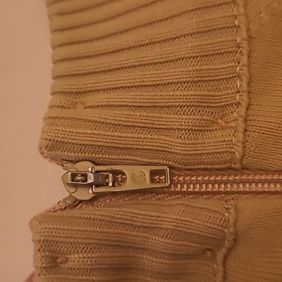 EUC VTG 70s Lady Booth Bay Khaki Mockneck Short Sleeved Shirt - Picture 7 of 13